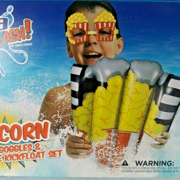Aqua Splash Popcorn Swim Goggles And Kickfloat Set - Picture 2 of 3
